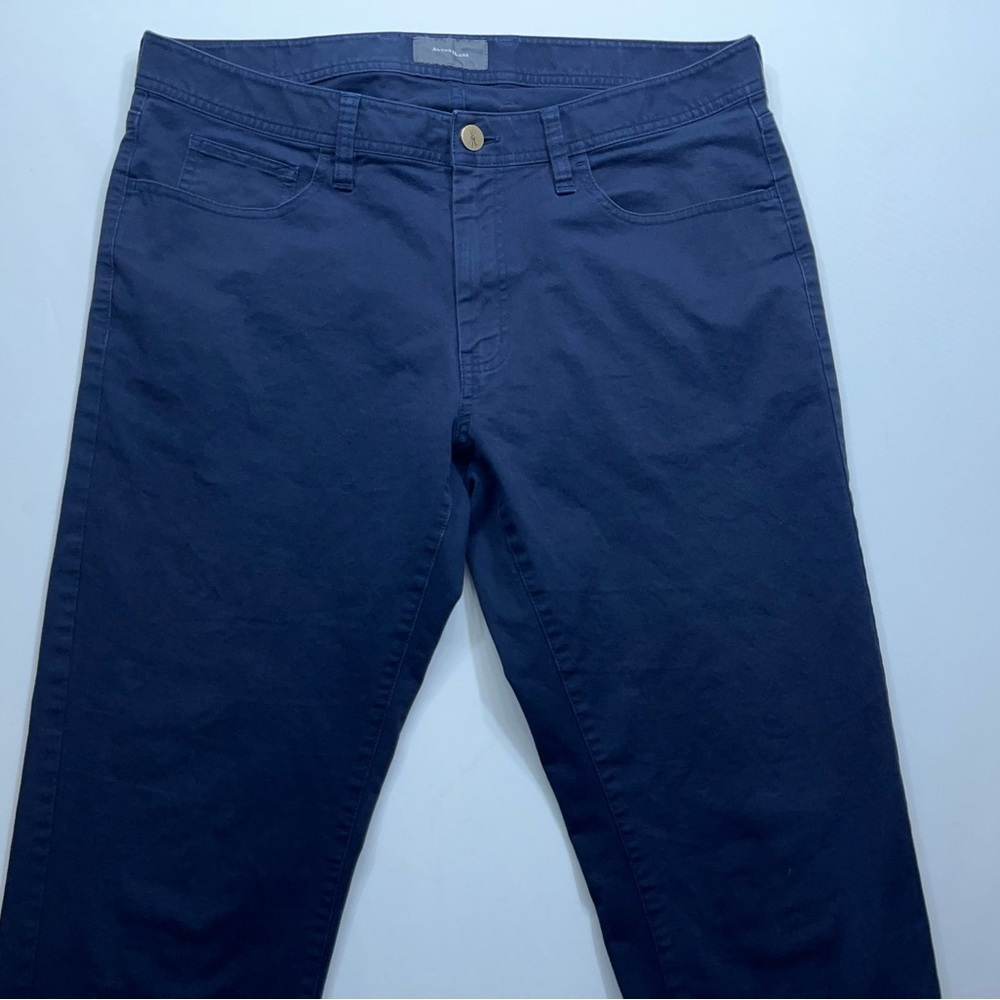 Alton Lane Pants Mens Size 34 Slim Five Pocket Chino Blue Stretch 33 in Inseam - Picture 2 of 15